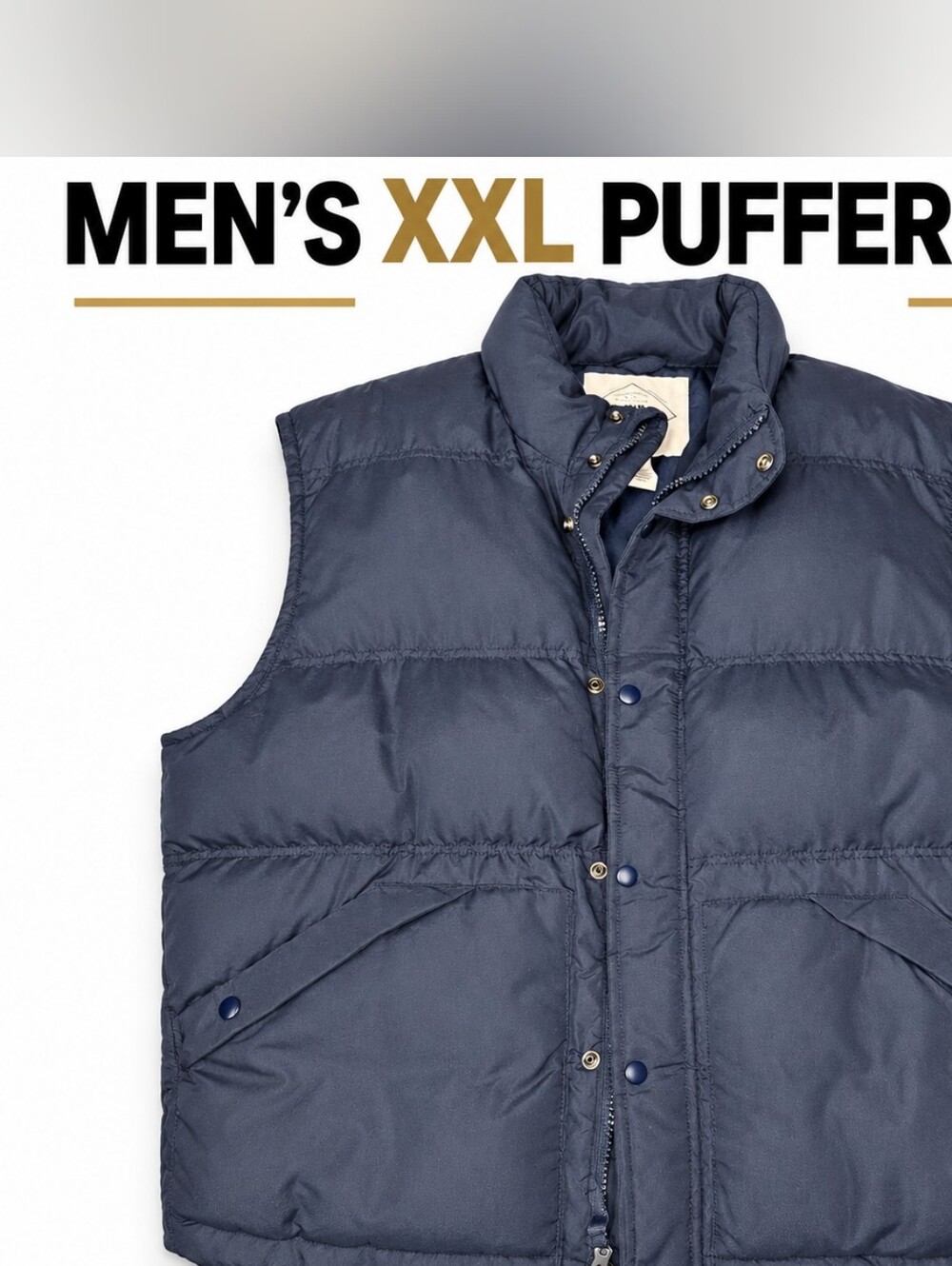 St. John's Bay Men's Navy Quilted Puffer Vest
